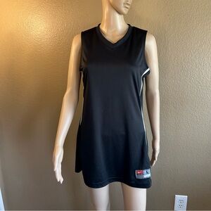 Nike Team Womens Large Black Sleeveless Athletic Dress Dri Fit Jersey Style